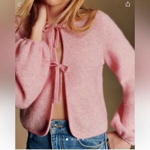 Sezane Marie Cardigan Candy Pink - Size M